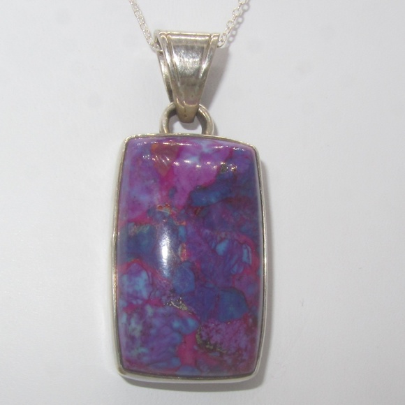 Vintage Sterling Purple Necklace - Picture 4 of 9